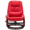 vidaXL Fauteuil de massage avec repose-pieds rouge similicuir