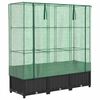 vidaXL Jardini&egrave;re sur&eacute;lev&eacute;e avec housse aspect rotin 120x40x138 cm