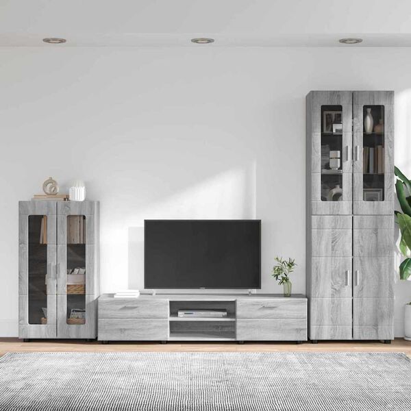 vidaXL Ensemble meuble TV FLORIN Gris Sonoma Bois d'ing&eacute;nierie