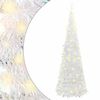 vidaXL Sapin de No&euml;l artificiel escamotable 150 LED blanc 180 cm