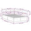 vidaXL Lit biblioth&egrave;que sans matelas blanc 120x200 cm bois pin massif