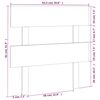 vidaXL T&ecirc;te de lit Gris 93,5x3x81 cm Bois massif de pin