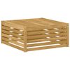 vidaXL Pouf d'Ext&eacute;rieur Bois d'Acacia Massif Blanc 79 x 79 x 37 cm