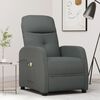 vidaXL Fauteuil de massage inclinable Gris fonc&eacute; Tissu