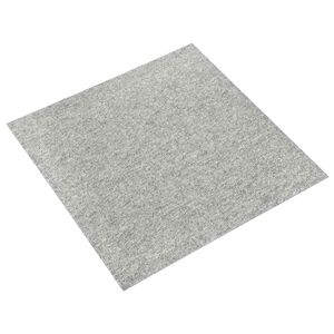 vidaXL Tapis 20 pc Gris clair 50 x 50 cm 100% Polypropyl&egrave;ne