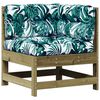 vidaXL Salon de jardin 7 pcs avec coussins bois de pin impr&eacute;gn&eacute;