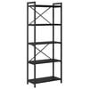 vidaXL &Eacute;tag&egrave;re 60 x 30 x 155 cm Bois d'ing&eacute;nierie Ch&ecirc;ne noir