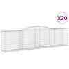 vidaXL Paniers &agrave; gabions arqu&eacute;s 20 pcs 400x50x100/120 cm Fer galvanis&eacute;