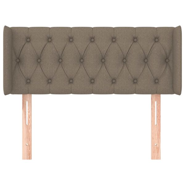 vidaXL T&ecirc;te de lit avec oreilles Taupe 93x16x78/88 cm Tissu