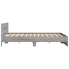 vidaXL Cadre de lit avec LED sans matelas sonoma gris 180x200 cm