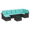 vidaXL Ensemble de canap&eacute; de jardin 8 pc Poly rotin