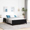vidaXL Lit &agrave; ressorts avec matelas Noir 140 x 190 cm tissu