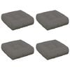 vidaXL Coussins de si&egrave;ge 4 pi&egrave;ces VIANEN 4 pc 100 % polyester Gris