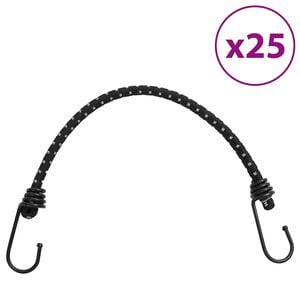 vidaXL Cordes &eacute;lastiques avec bandes r&eacute;fl&eacute;chissantes et crochets 25pcs