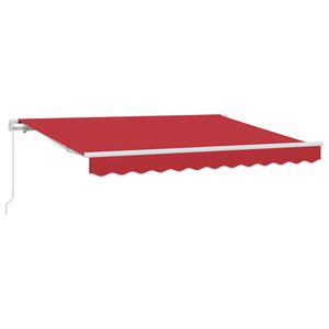 vidaXL Auvent R&eacute;tractable Rouge 350 x 200 cm tissu