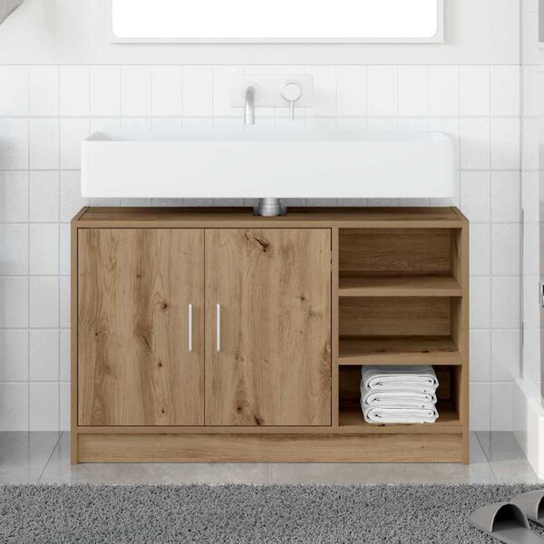 vidaXL Cabinet de salle de bain Ch&ecirc;ne artisanal 90 x 29 x 55 cm
