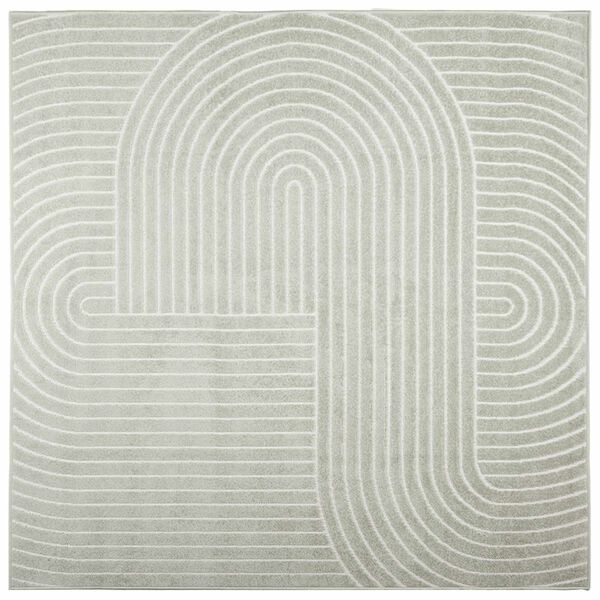 vidaXL Tapis de surface Carr&eacute; PALMERAS Vert 120 x 120 cm Polyester
