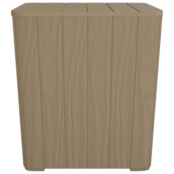 vidaXL Table de jardin avec couvercle amovible marron polypropylène