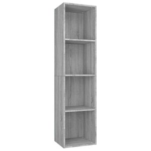 vidaXL Biblioth&egrave;que/Meuble TV Sonoma gris 36x30x143 cm
