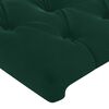 vidaXL T&ecirc;te de lit &agrave; LED Vert fonc&eacute; 203x16x78/88 cm Velours