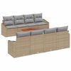 vidaXL Ensemble de canap&eacute; de jardin 9 pcs Beige et Gris clair