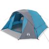 vidaXL Tente de camping de cabine 4 personnes bleu imperméable