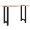 vidaXL Pieds de table de bar Noir 2 pi&egrave;ces 40 x (90-91) cm Acier