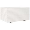 vidaXL Jardini&egrave;re blanc 90x60x49,5 cm bois de pin massif