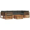 vidaXL Ensemble de canap&eacute;s d'ext&eacute;rieur 7 pc Naturel et Anthracite