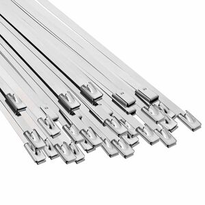 vidaXL Attache de c&acirc;ble 50 pc 4,6 x 150 mm Argent&eacute;