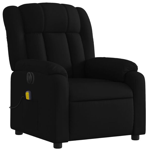 vidaXL Fauteuil de massage inclinable &eacute;lectrique Noir Tissu