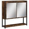 vidaXL Armoire &agrave; miroir de salle de bain ch&ecirc;ne fum&eacute; bois d&rsquo;ing&eacute;nierie