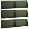 vidaXL Mur de sout&egrave;nement 6 pc 80 x 12 x 30 cm Acier Vert olive