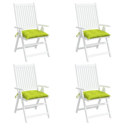 vidaXL Coussins de chaise lot de 6 vert brillant 40x40x7 cm