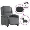 vidaXL Fauteuil inclinable &eacute;lectrique Gris Similicuir