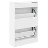 vidaXL Armoire &agrave; chaussures blanc 60x21x87,5 cm bois d'ing&eacute;nierie