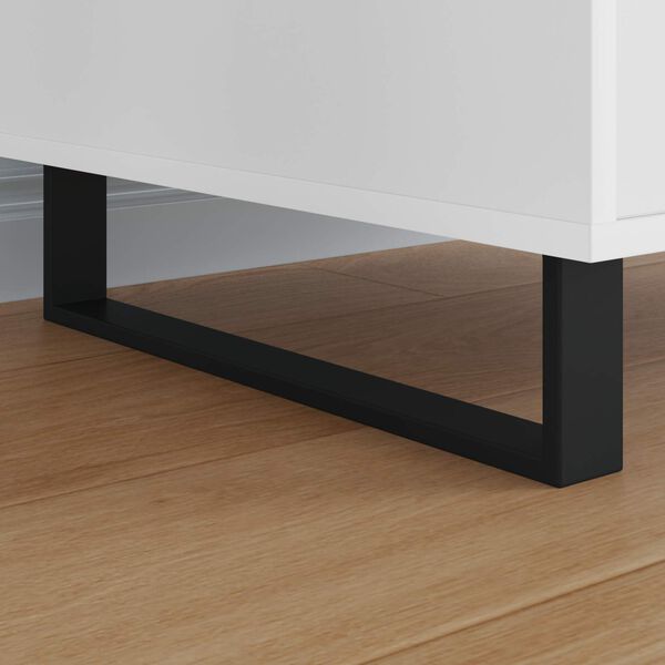 vidaXL Pieds de meuble 12 pcs Noir 43,6 x 4 x 10 mm Fer