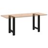 vidaXL Pieds de table &agrave; manger Noir 2 pi&egrave;ces 50 x (72-73) cm Acier