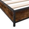 vidaXL Cadre de lit sans matelas ch&ecirc;ne fum&eacute; 120x200 cm