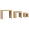vidaXL Tables basses gigognes 3 pcs chêne sonoma bois d'ingénierie