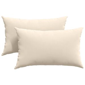 vidaXL Coussins de canap&eacute; 2 pcs Beige 50 x 30 cm tissu