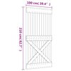 vidaXL Porte coulissante et kit de quincaillerie 100x210 cm pin massif