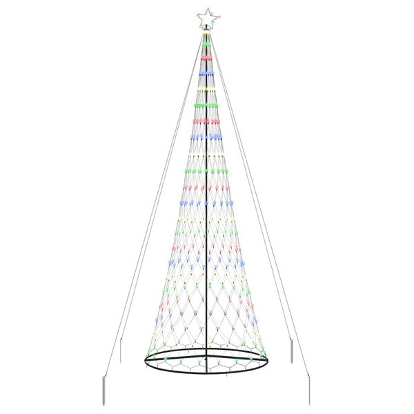 vidaXL Arbre de No&euml;l LED avec 455 LED Multicolore 184,5 cm M&eacute;tal