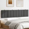 vidaXL Coussin de t&ecirc;te de lit Hanko gris fonc&eacute; 200 cm tissu