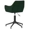vidaXL Chaises pivotantes &agrave; manger lot de 6 vert fonc&eacute; velours