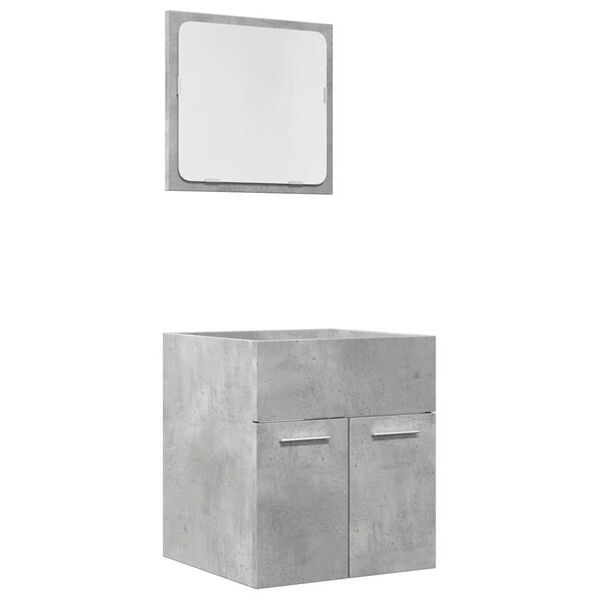 vidaXL Ensemble de meubles de salle de bain 2 pcs gris b&eacute;ton