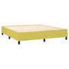vidaXL Sommier &agrave; lattes de lit matelas LED Vert 180x200 cm Tissu