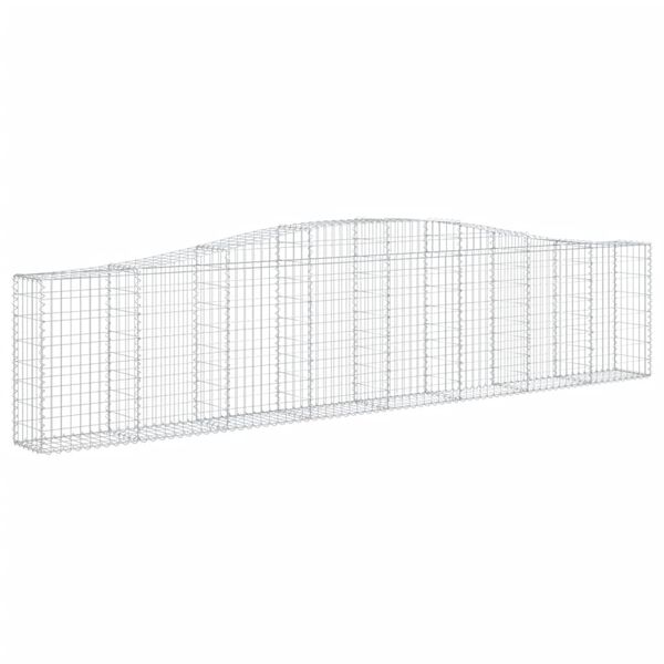 vidaXL Paniers &agrave; gabions arqu&eacute;s 8 pcs 400x30x80/100 cm Fer galvanis&eacute;