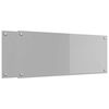 vidaXL Protection de cuisine 2 pcs Gris clair 100 x 40 cm verre trempé