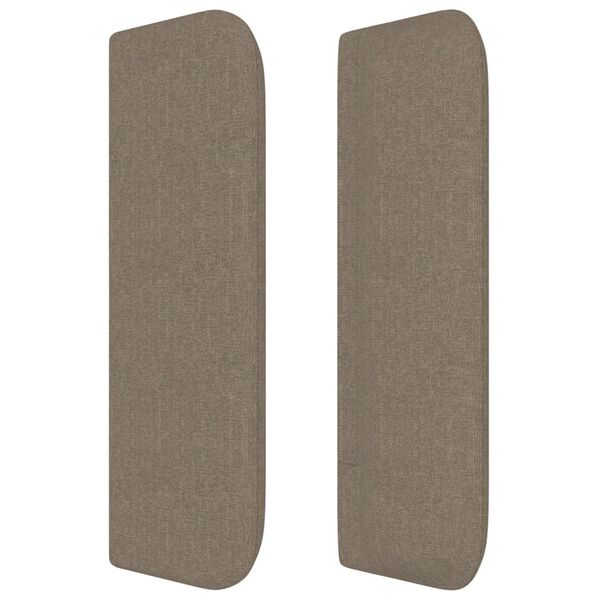 vidaXL T&ecirc;te de lit avec oreilles Taupe 163x16x78/88 cm Tissu